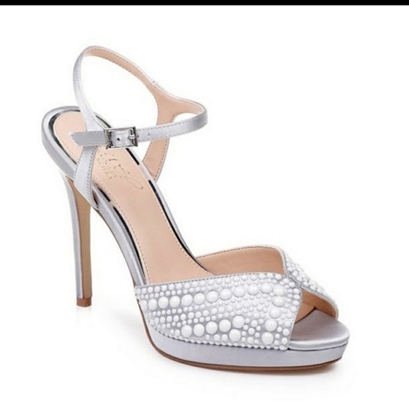 Jewel Badgley Mischka Shane Platform Sandal Size 7 - Picture 1 of 10